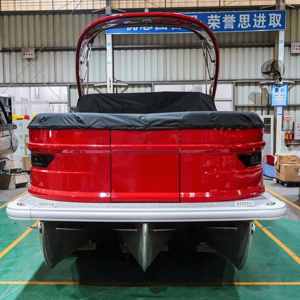 Luxury Tritoon RC Yacht Fiberglass Aluminum Wakeboard Boat Pontoon Boat for Drifting