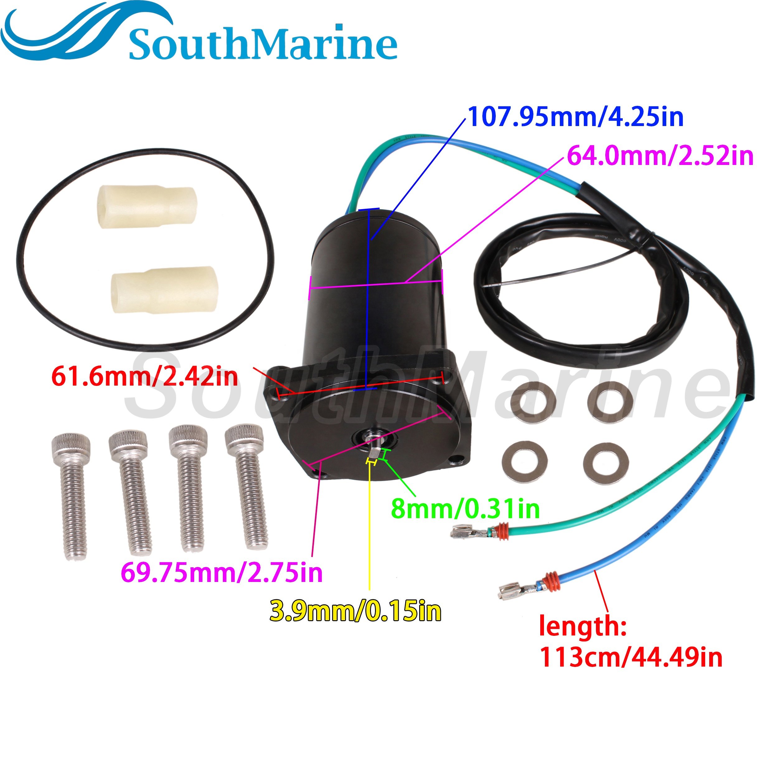 Boat Engine 5005831 5007775 5005822 5005875 18-6815 6248 Tilt Trim Motor for Evinrude Johnson 25HP-60HP, 8M6007525 for Mercury