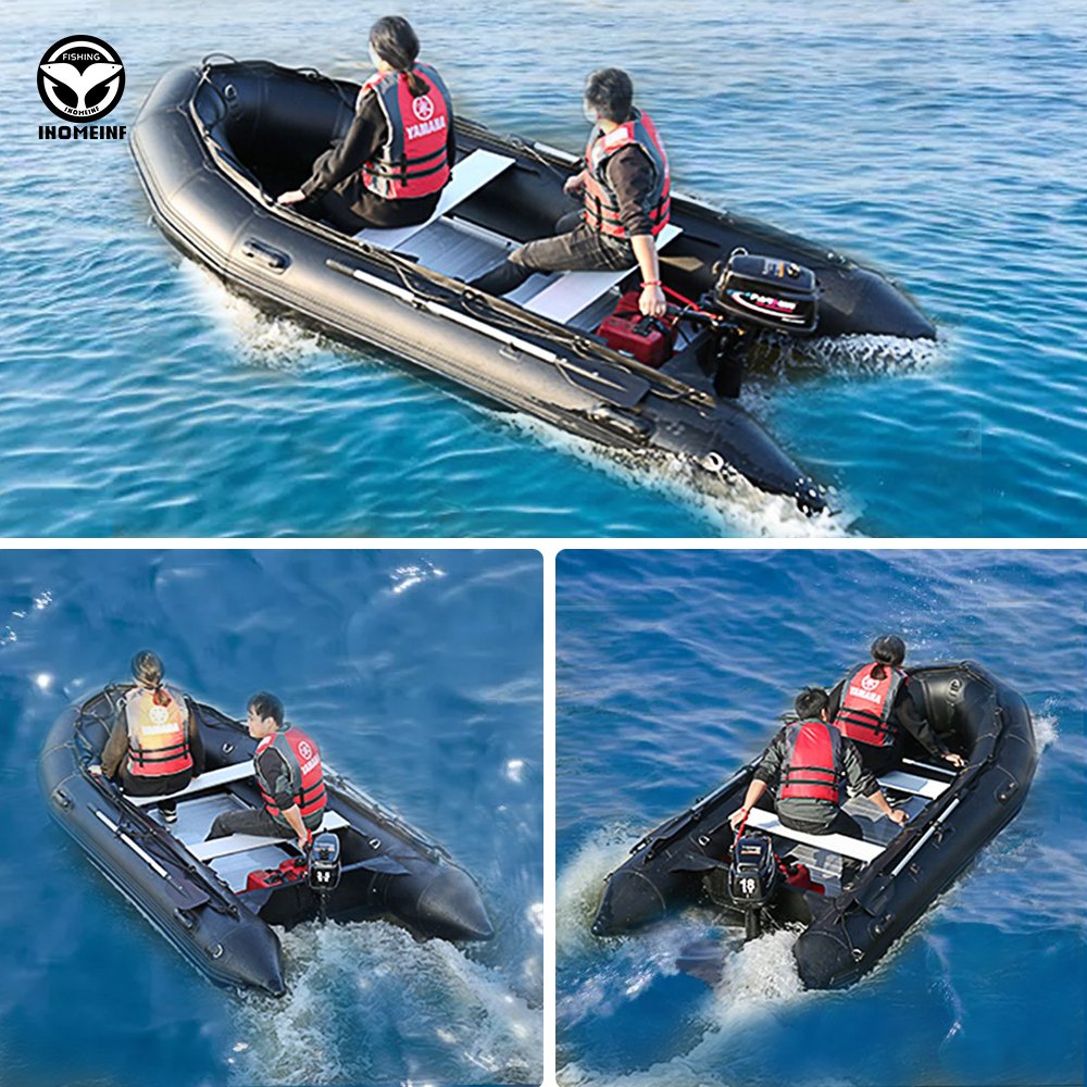 Cheap Light Weight 4-8 People Inflatable Boat Boat Black Big Size Customized 4.2m Boat Rib Hypalon