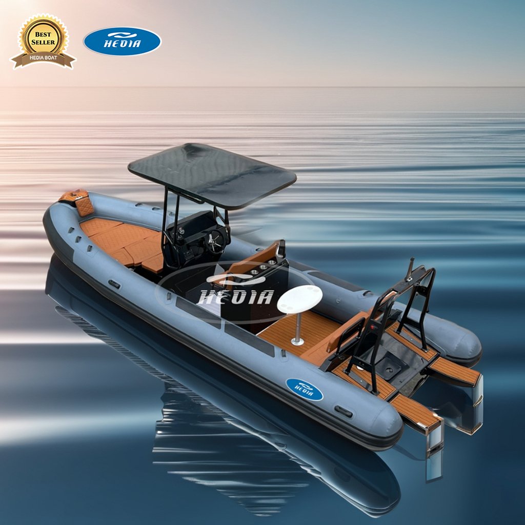 Hedia 7m 23ft Aluminum Hull Rib 700 Inflatable Hypalon Rib Boat for Drifting Entertainment on Ocean Waters Available for Sale