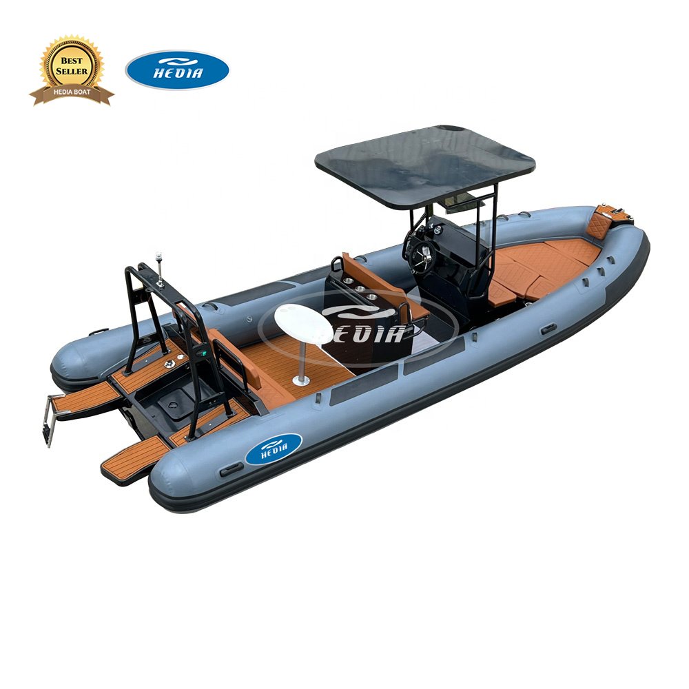 Hedia 7m 23ft Aluminum Hull Rib 700 Inflatable Hypalon Rib Boat for Drifting Entertainment on Ocean Waters Available for Sale
