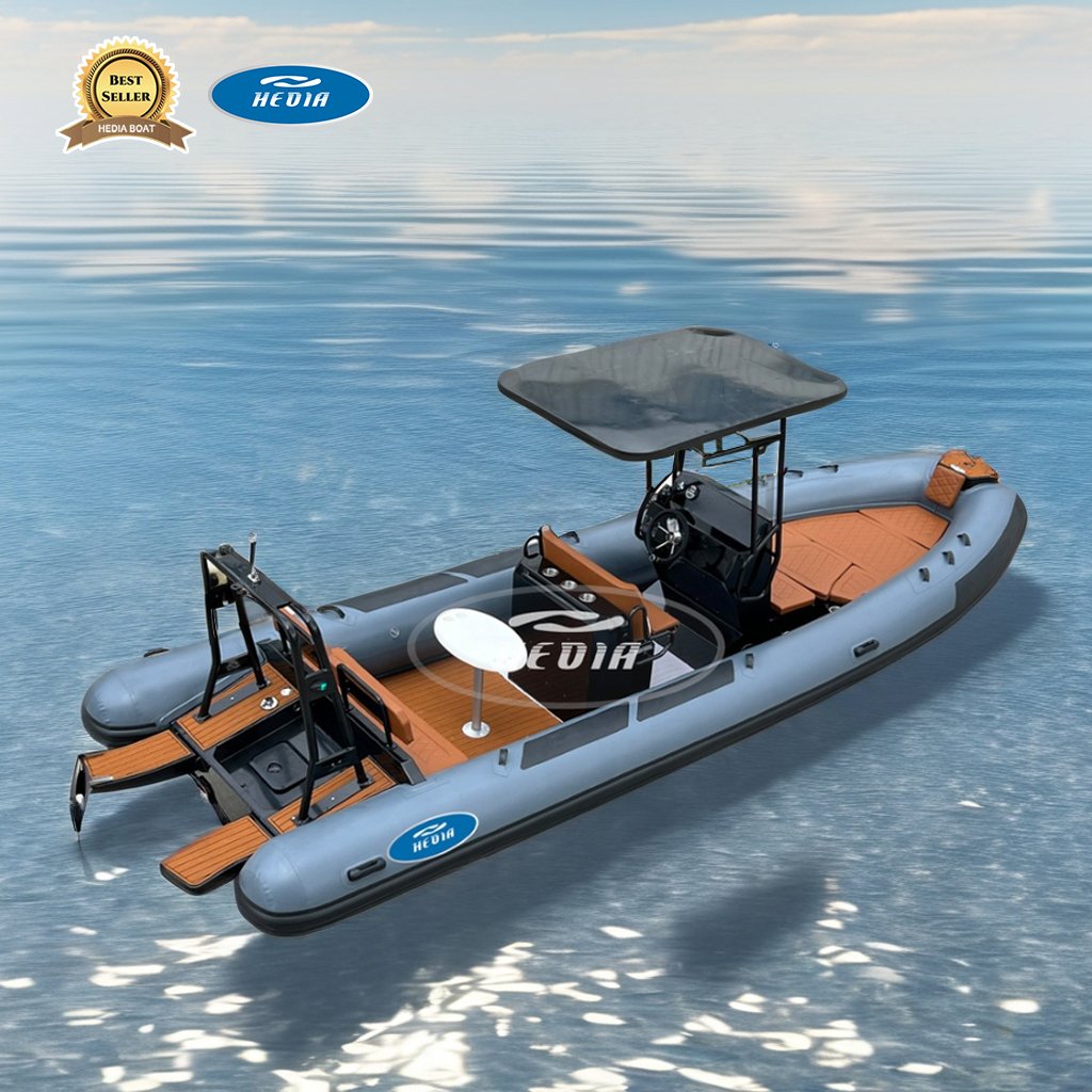 Hedia 7m 23ft Aluminum Hull Rib 700 Inflatable Hypalon Rib Boat for Drifting Entertainment on Ocean Waters Available for Sale