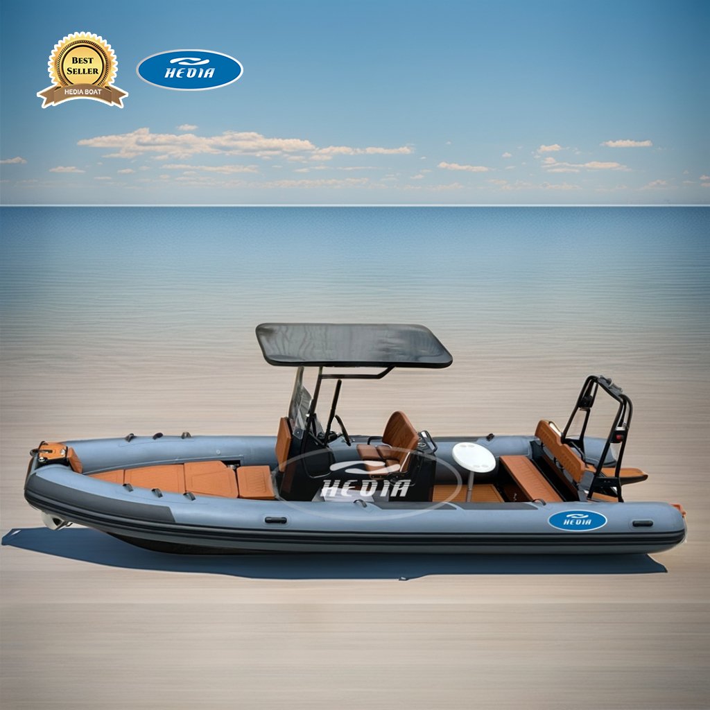 Hedia 7m 23ft Aluminum Hull Rib 700 Inflatable Hypalon Rib Boat for Drifting Entertainment on Ocean Waters Available for Sale