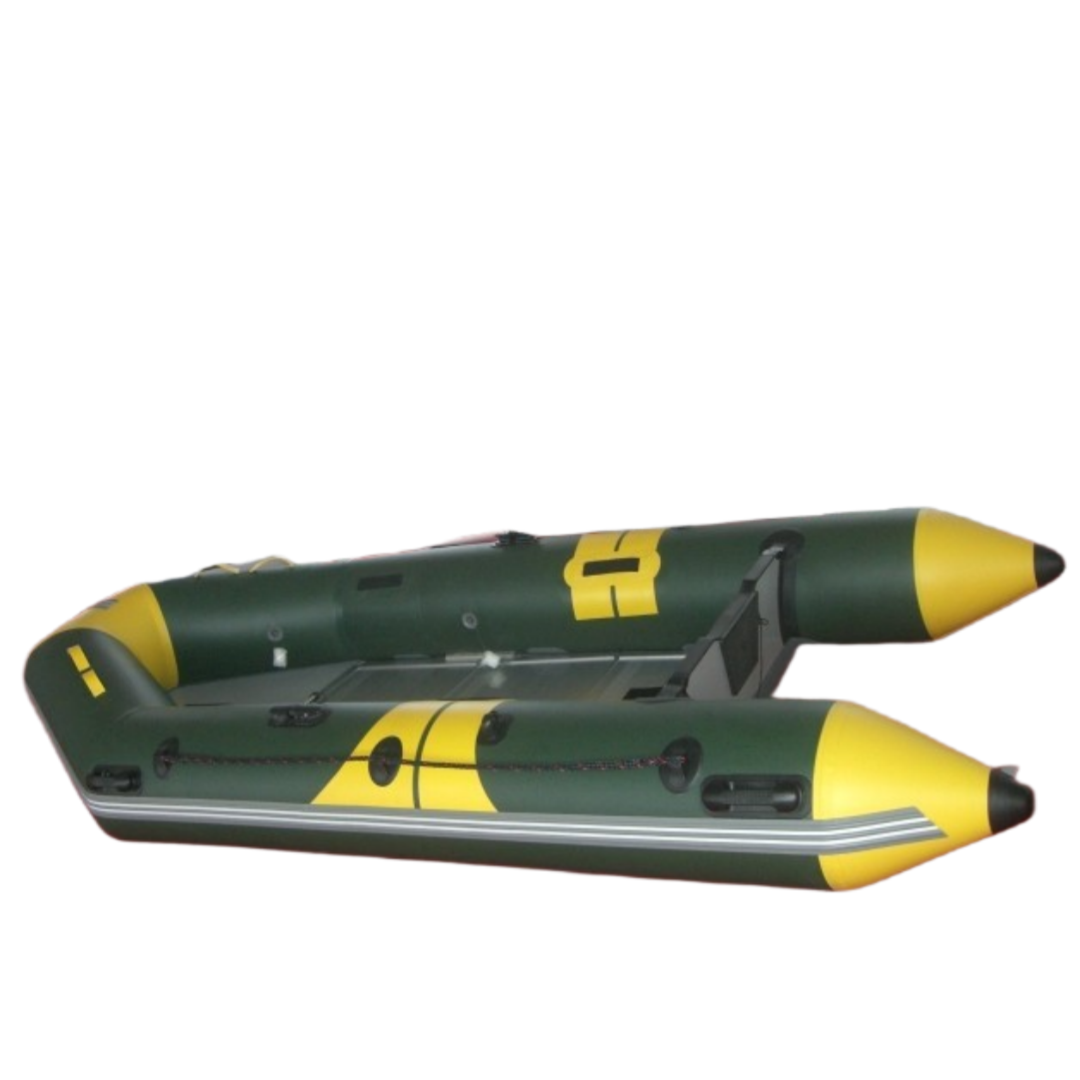 Factory Wholesale 4-Person Inflatable Rubber Rowing Boat PVC Hull Sport Yacht with Inboard Engine for Fishing Lakes Rivers Ocean