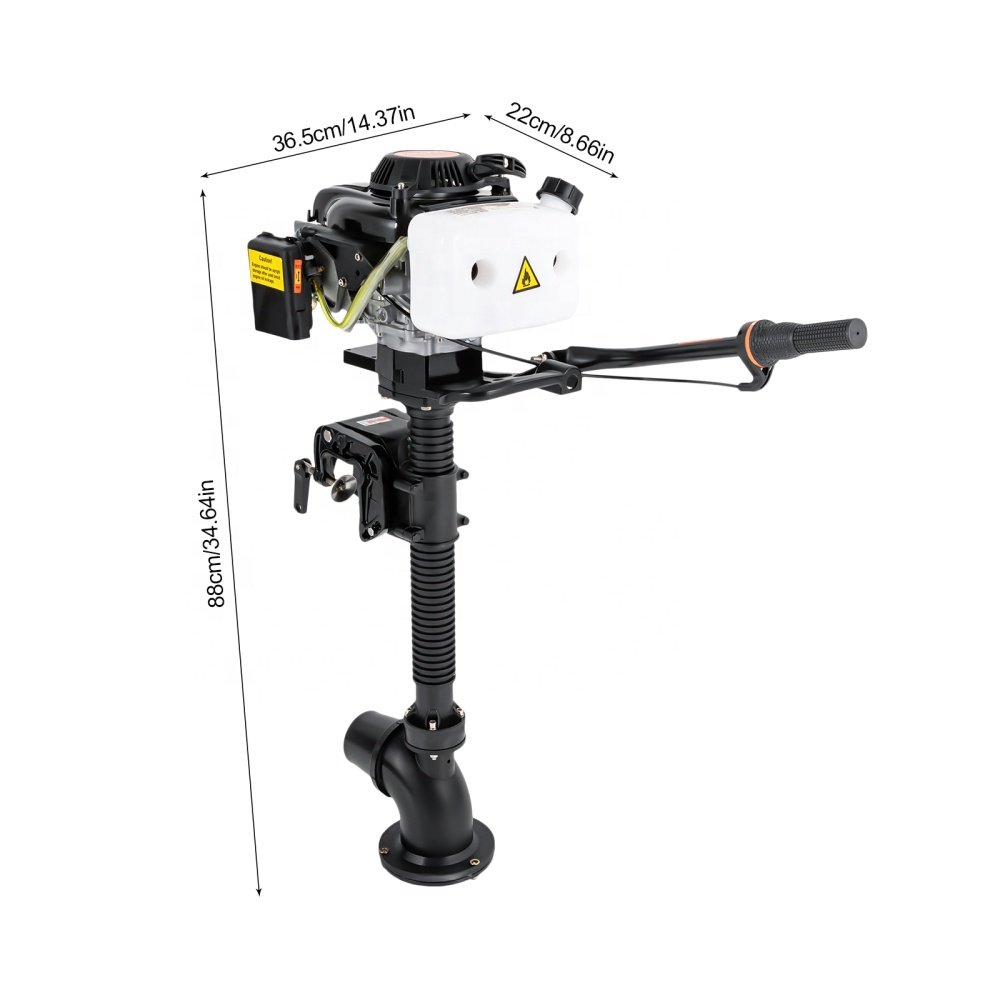 HANGKAI 4HP Heavy Duty Boat Motor 4 Stroke Boat Engine Outboard Motor Air Cooling CDI System
