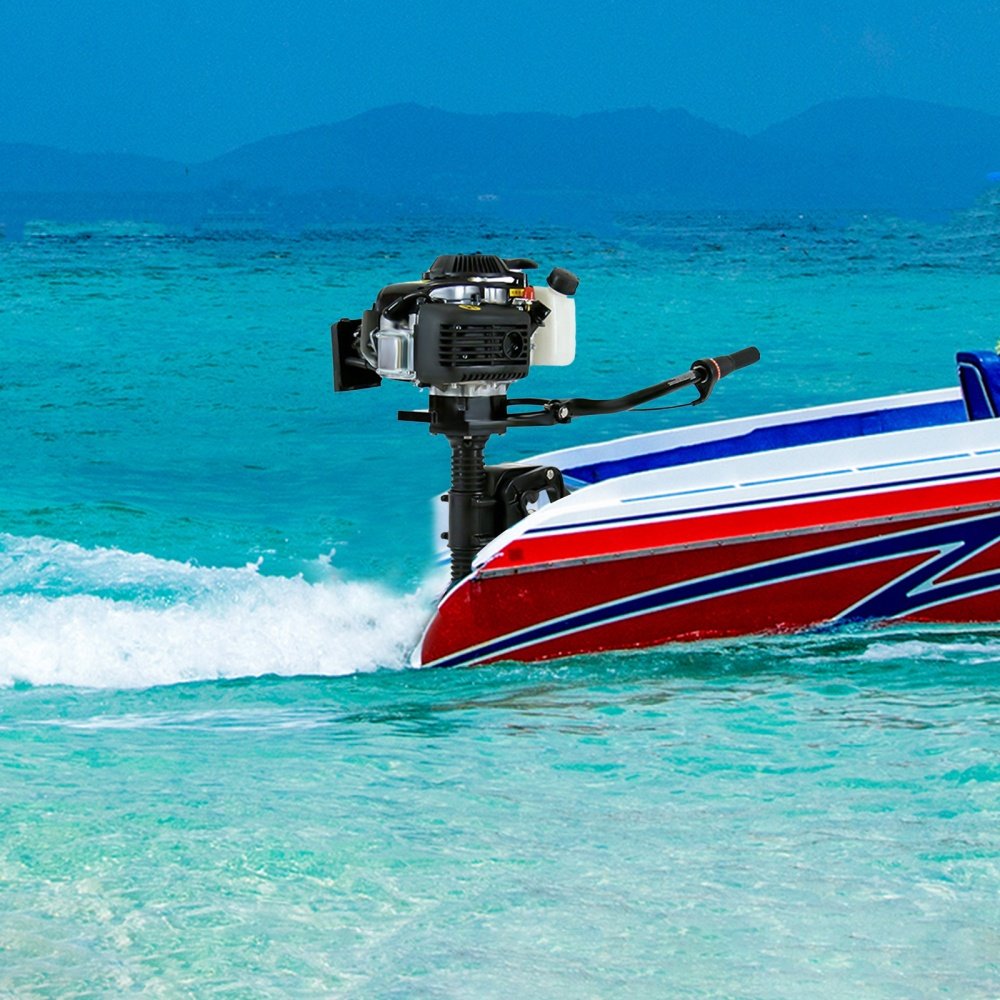 HANGKAI 4HP Heavy Duty Boat Motor 4 Stroke Boat Engine Outboard Motor Air Cooling CDI System