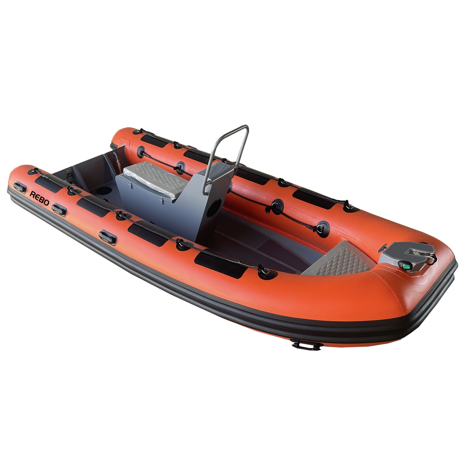 REBO 16ft Rhib 480 Orca/Hypalon/PVC Open High Speed Boat Aluminum Rib Inflatable Boats Engine