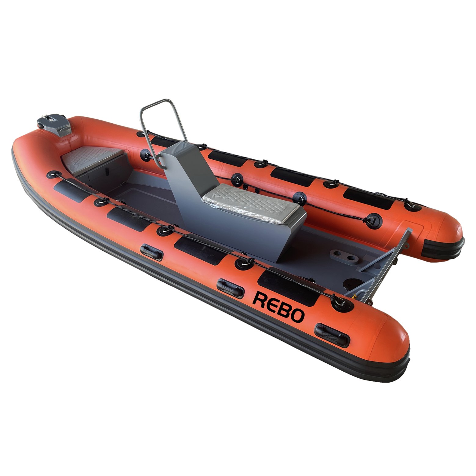 REBO 16ft Rhib 480 Orca/Hypalon/PVC Open High Speed Boat Aluminum Rib Inflatable Boats Engine