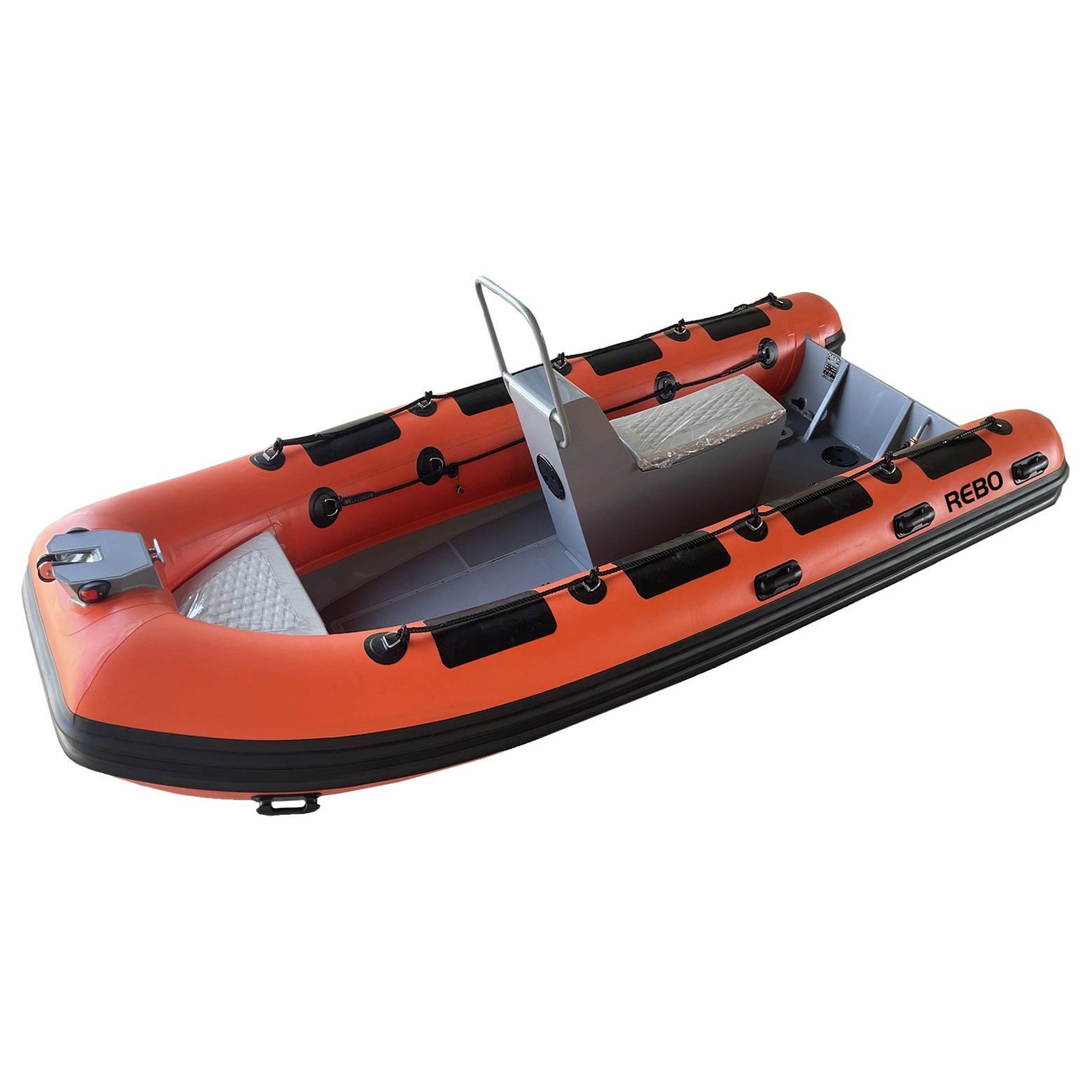 REBO 16ft Rhib 480 Orca/Hypalon/PVC Open High Speed Boat Aluminum Rib Inflatable Boats Engine