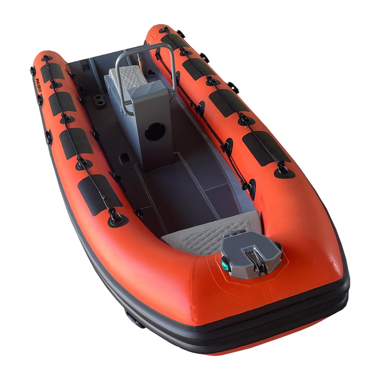 REBO 16ft Rhib 480 Orca/Hypalon/PVC Open High Speed Boat Aluminum Rib Inflatable Boats Engine