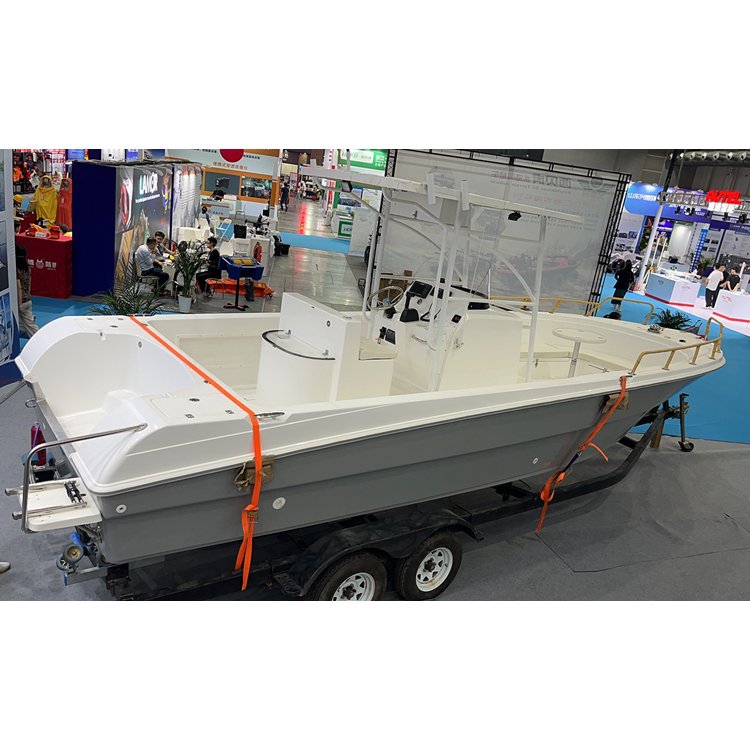 Made in China Factory Direct Sale Cheap Small Fiberglass Boat 8.5m Luxury Leisure Fishing High Speed Boat