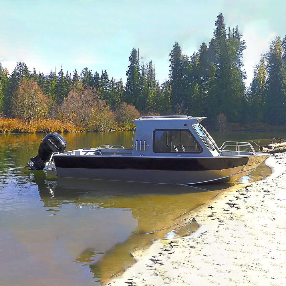 2022 18ft Aluminum Cabin Fishing Jet Boat Aluminum Boat Welded Outboard Engine for Sale