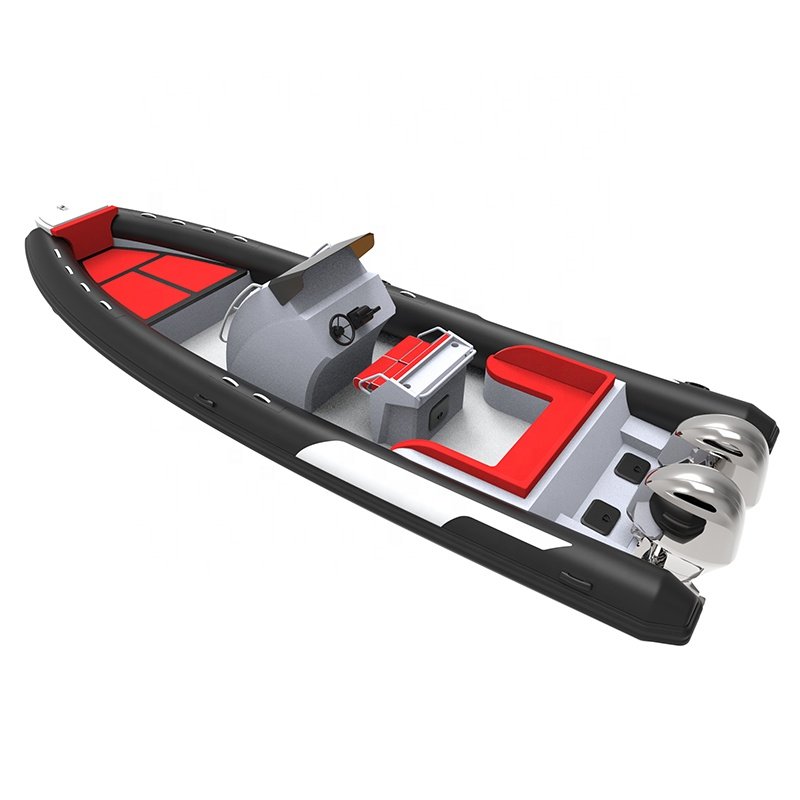 Ce 25ft RIB760 Deep V Hypalon RIB Inflatable Rigid Hull Boat With Outboard Engine