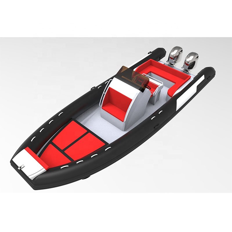 Ce 25ft RIB760 Deep V Hypalon RIB Inflatable Rigid Hull Boat With Outboard Engine