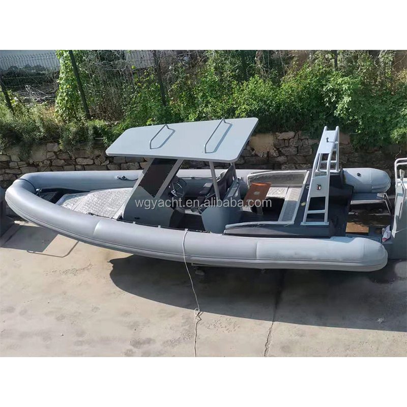 Ce 25ft RIB760 Deep V Hypalon RIB Inflatable Rigid Hull Boat With Outboard Engine