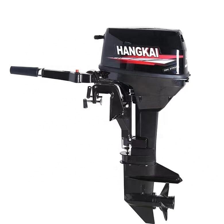 New Popular HANGKAI 9.8HP 2 Stroke Gas Boat Engine Outboard Motors for Sale Speed Boat Engine Mercury Boat Engines