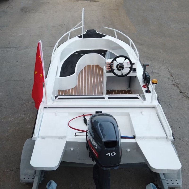 2024 New Design 420 Leisure Small Speed Boat With Outboard Engine 4.2m Luxury Yacht 14ft Aluminium Fishing Boat