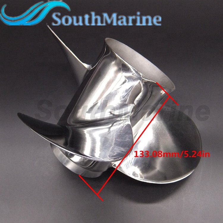 Marine Engine Stainless Steel Outboard Propeller 11 1/8x14-G for Yamaha 40HP 50HP Outboard Moto
