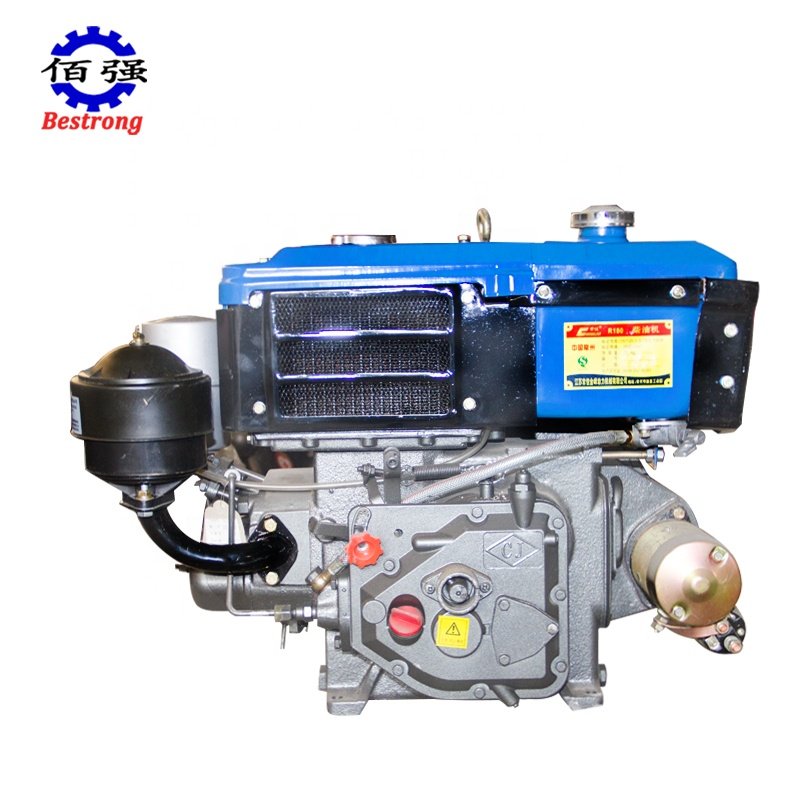 High Performance 7HP R180 Single Cylinder diesel Engine With Condenser/radiator Widely Used in Agriculture