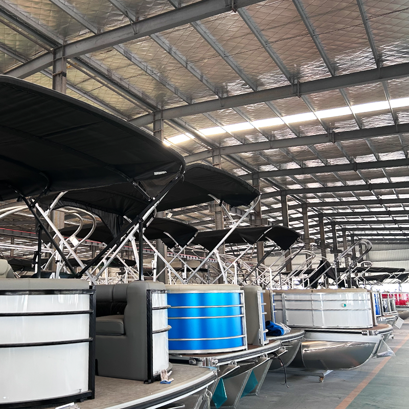 Professional Large Build Custom Floating Party Luxury Double Deck Aluminium Float Boat Pontoons Small Pontoon Boats
