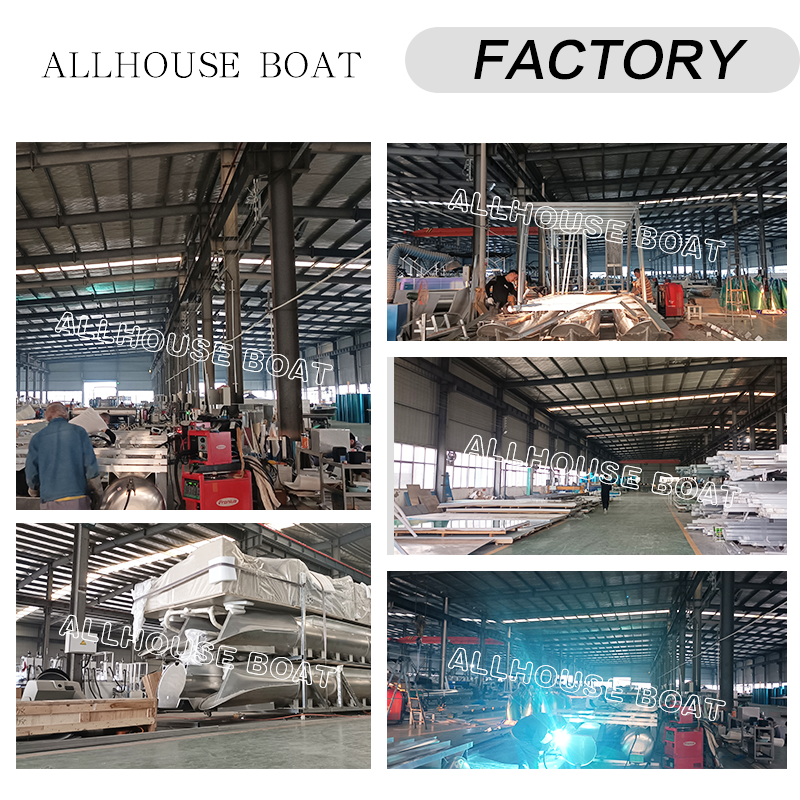 Professional Large Build Custom Floating Party Luxury Double Deck Aluminium Float Boat Pontoons Small Pontoon Boats