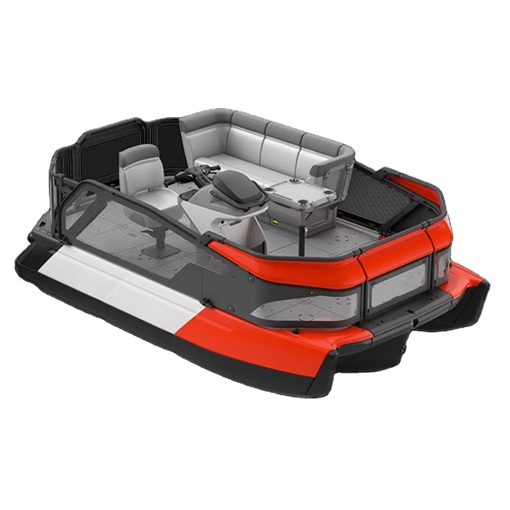 Kinocean Luxury High-Speed Marine Inflatable Tow Bar Luxury Tri-Ton Pontoon Rowing Boat Welded Engine Made High Quality Hypalon