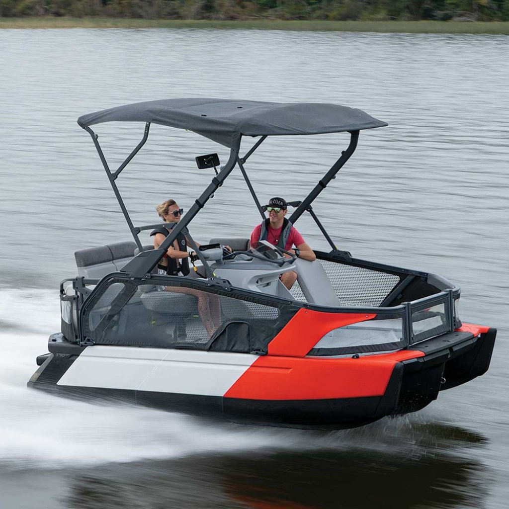 Kinocean Luxury High-Speed Marine Inflatable Tow Bar Luxury Tri-Ton Pontoon Rowing Boat Welded Engine Made High Quality Hypalon
