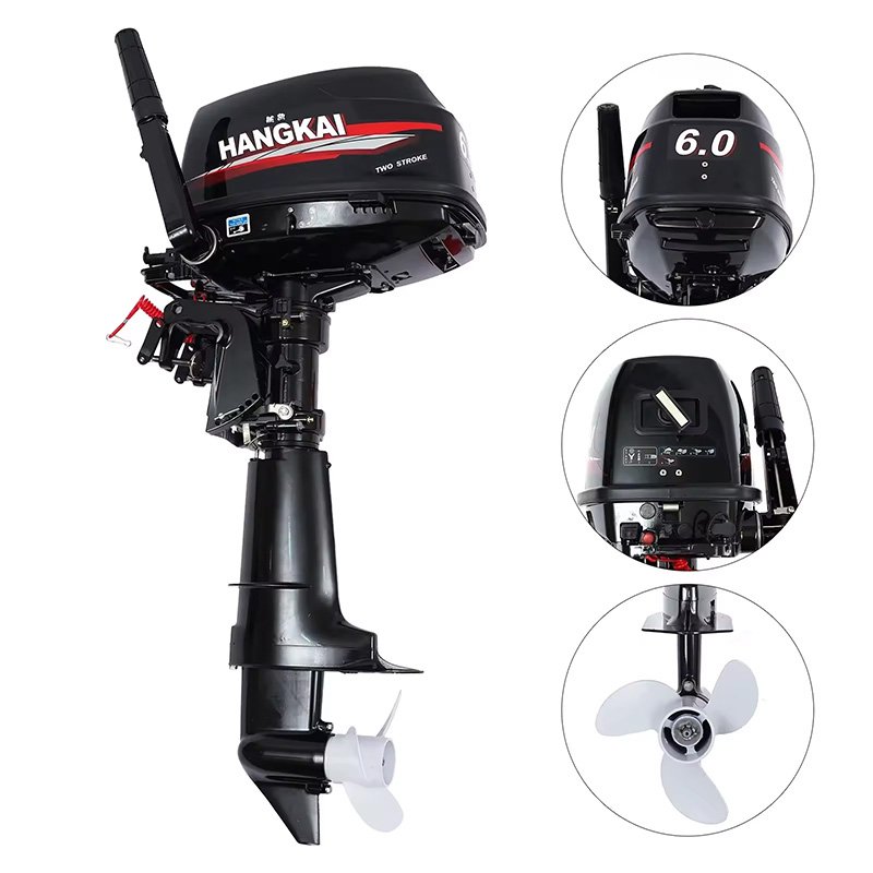 HangKai One Cylinder Water Cooling 2stroke Outboard Engine Engine Boat 6 hp Engine Boat