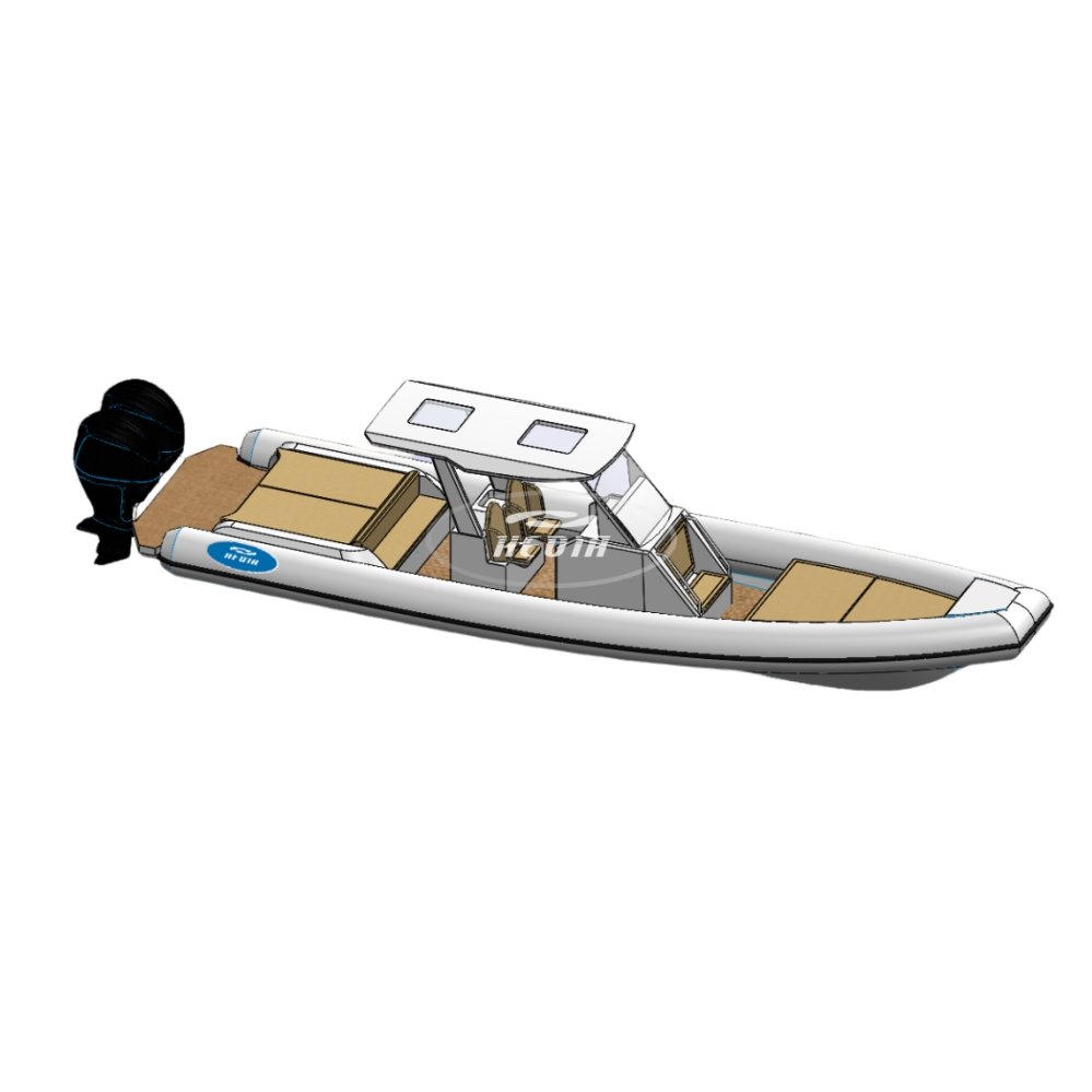 Hedia New Design Luxury 35ft Rib Boat 11m Hypalon Sport Aluminum Rib Boat with Double Outboard Engine