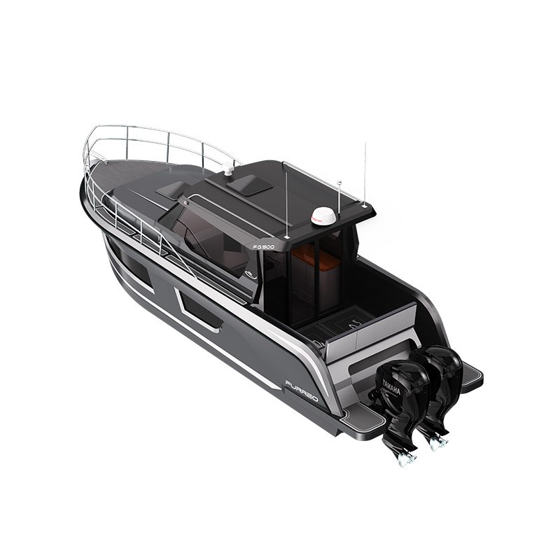 2025 Ocean Hunter High Quality Fishing Boat for 8 Persons with Outboard Engine Hull for Sport and Entertainment