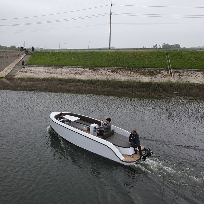 Professional Boat Manufactured 6.5m Aluminum Alloy Boat with Outboard Engine