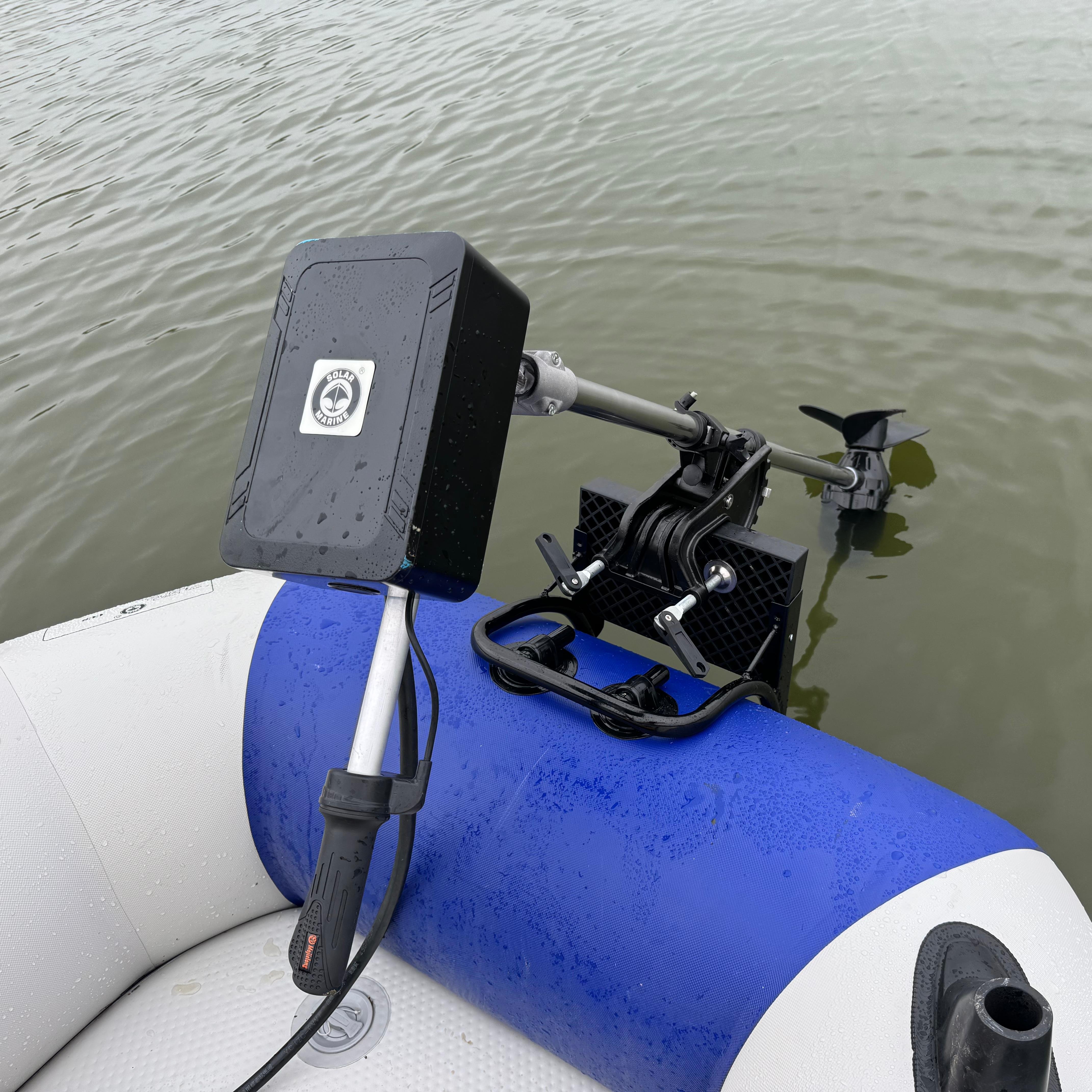 Solar Marine 1800w 350 Lbs 24V 48V Max 4500rpm Electric Outboard Brushless Motor Boat Engine Compact Design with Anderson socket