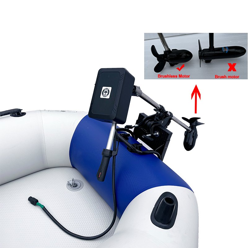 Solar Marine 1800w 350 Lbs 24V 48V Max 4500rpm Electric Outboard Brushless Motor Boat Engine Compact Design with Anderson socket