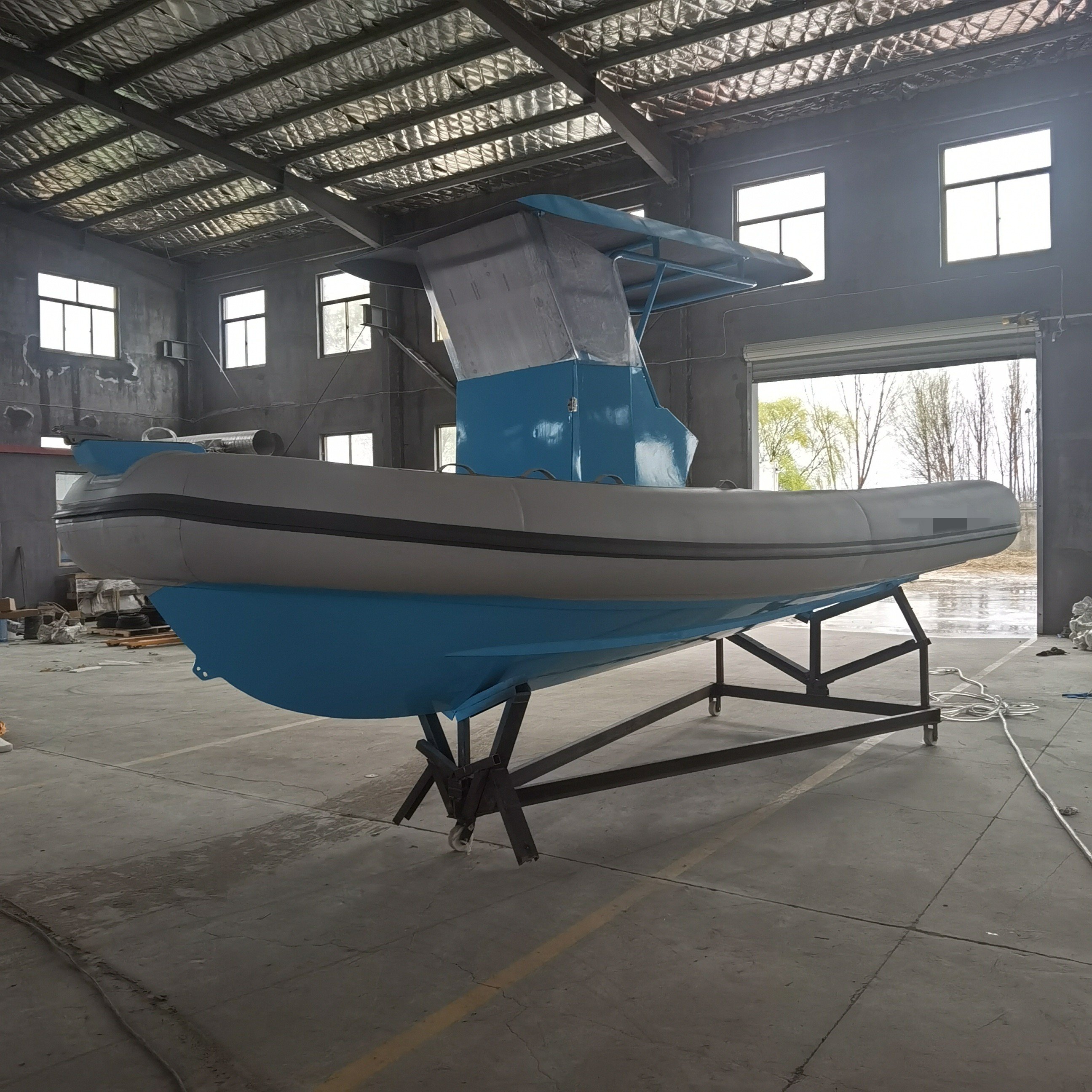 Luxury 21 Feet Blue Hypalon RIB-620 6.2m Work Boat with Aluminum Hull and Outboard Engine 3m Sport Yacht