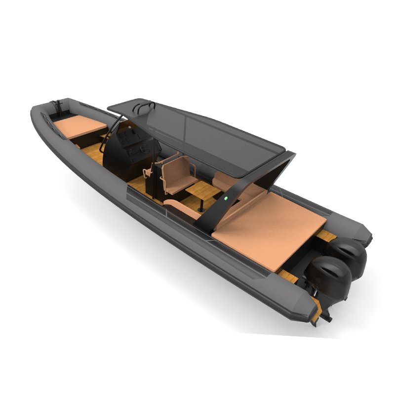 China Wholesale High Quality 950 960 9.5m 32ft 38ft Pvc Hypalon Inflatable Aluminum Deep V Fishing RIB Boat with Engine