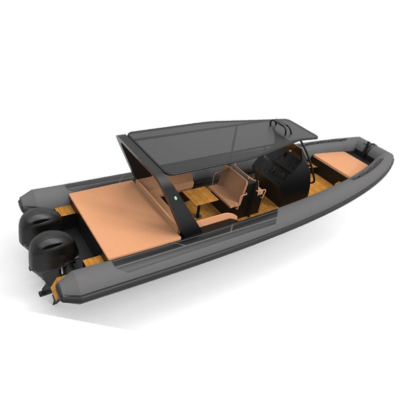 China Wholesale High Quality 950 960 9.5m 32ft 38ft Pvc Hypalon Inflatable Aluminum Deep V Fishing RIB Boat with Engine
