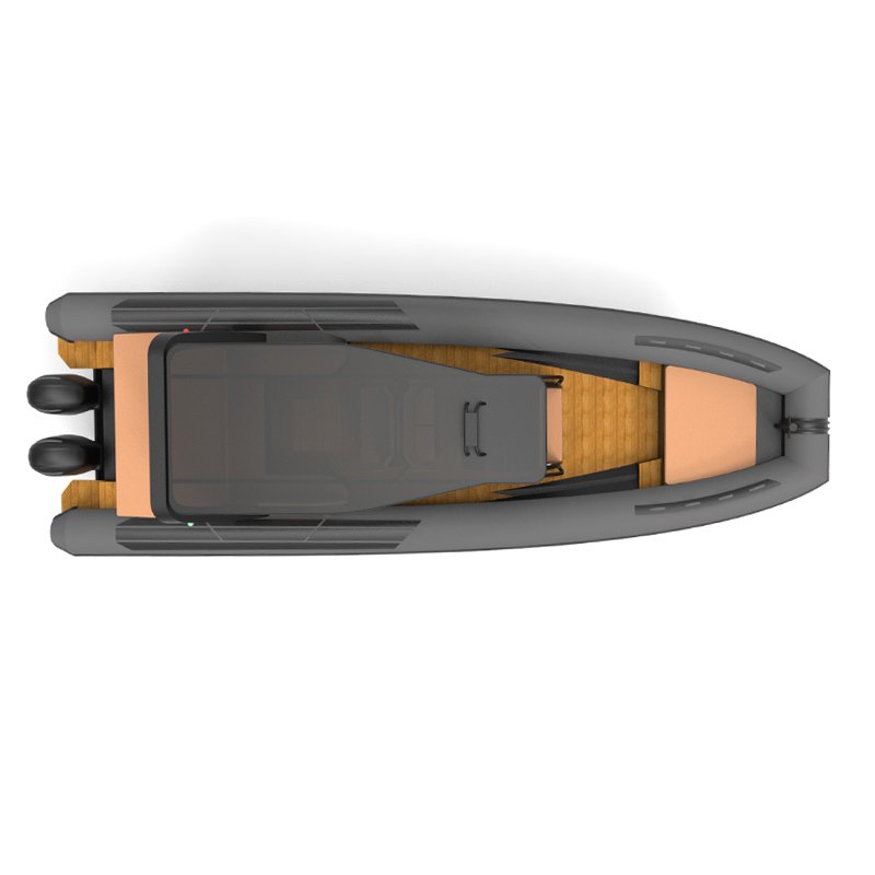 China Wholesale High Quality 950 960 9.5m 32ft 38ft Pvc Hypalon Inflatable Aluminum Deep V Fishing RIB Boat with Engine