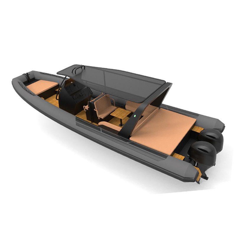 China Wholesale High Quality 950 960 9.5m 32ft 38ft Pvc Hypalon Inflatable Aluminum Deep V Fishing RIB Boat with Engine
