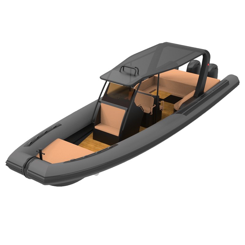 China Wholesale High Quality 950 960 9.5m 32ft 38ft Pvc Hypalon Inflatable Aluminum Deep V Fishing RIB Boat with Engine