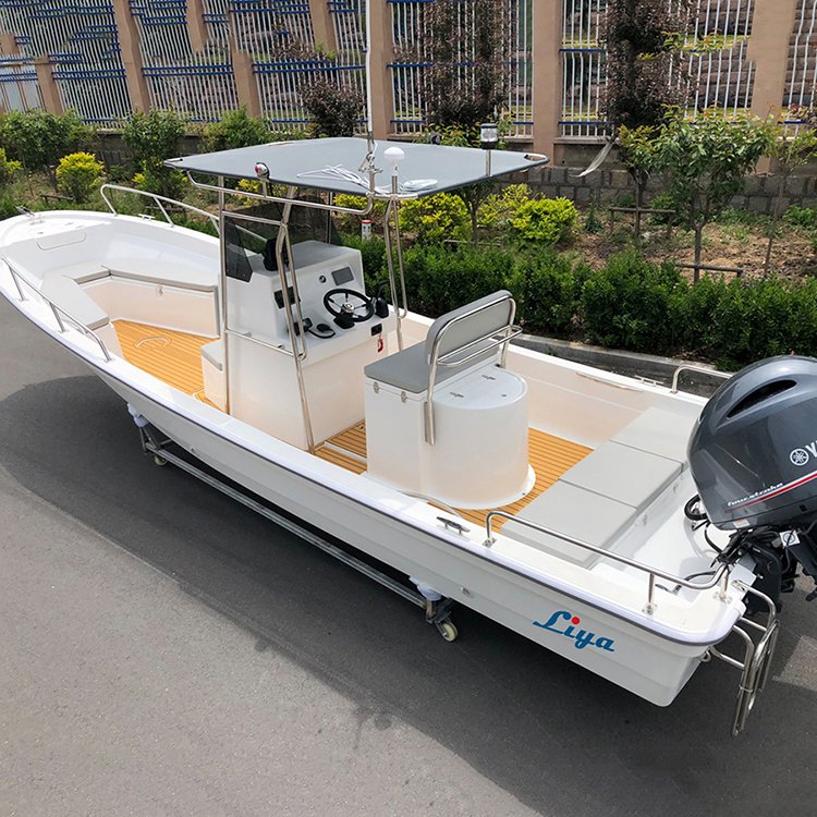 Liya 7.6m Fiberglass Ocean Fishing Boats Panga Boats With Engine