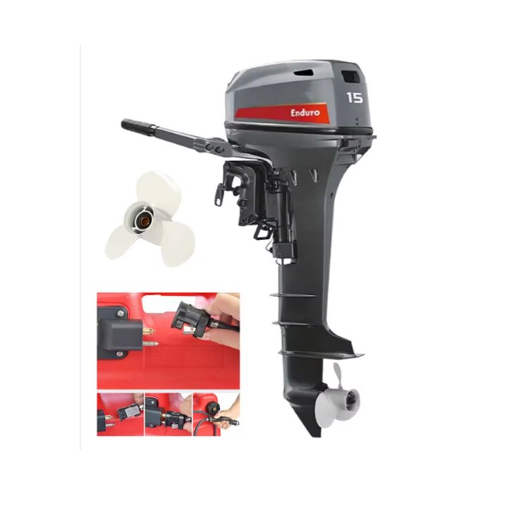 Boat Engine Ship Outboard Motors New Saltwater 15HP 2 Stroke Gasoline Outboard Motors
