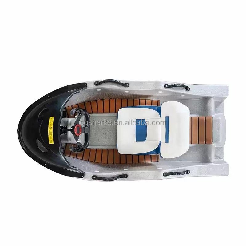 Factory Price Electric Mini Jet Ski Boat 52KM/H 72V Jet Propelled Fiberglass Motorboat Can Be Customized In Color