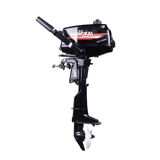Hangkai 12hp Short Shaft 2 Stroke Gasoline Outboard Engine New Water Cooled Manual Start for Fishing Kayak Canoe Boat Motors