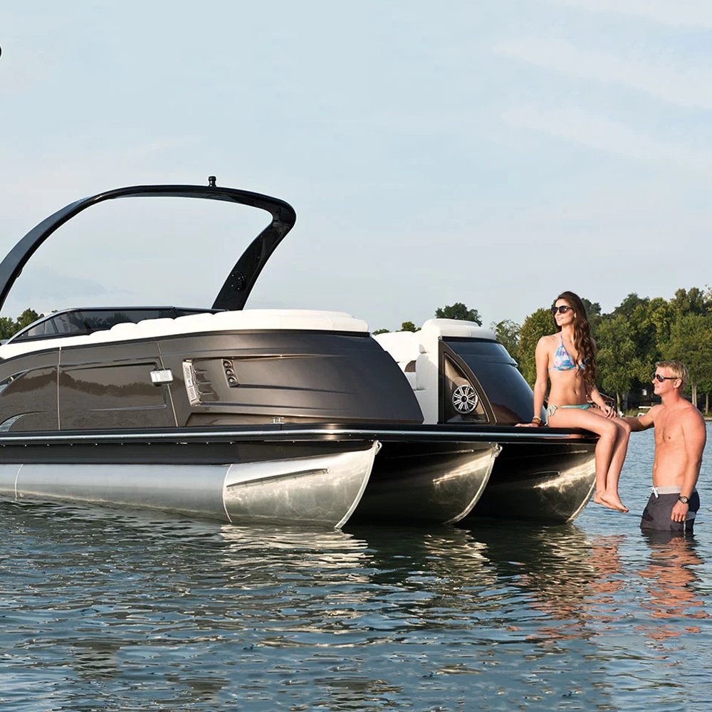 2025 Kinlife Luxury Catamaran Pontoon Boat Commercial Speed Yacht With Outboard Engine for Entertainment CE Certified