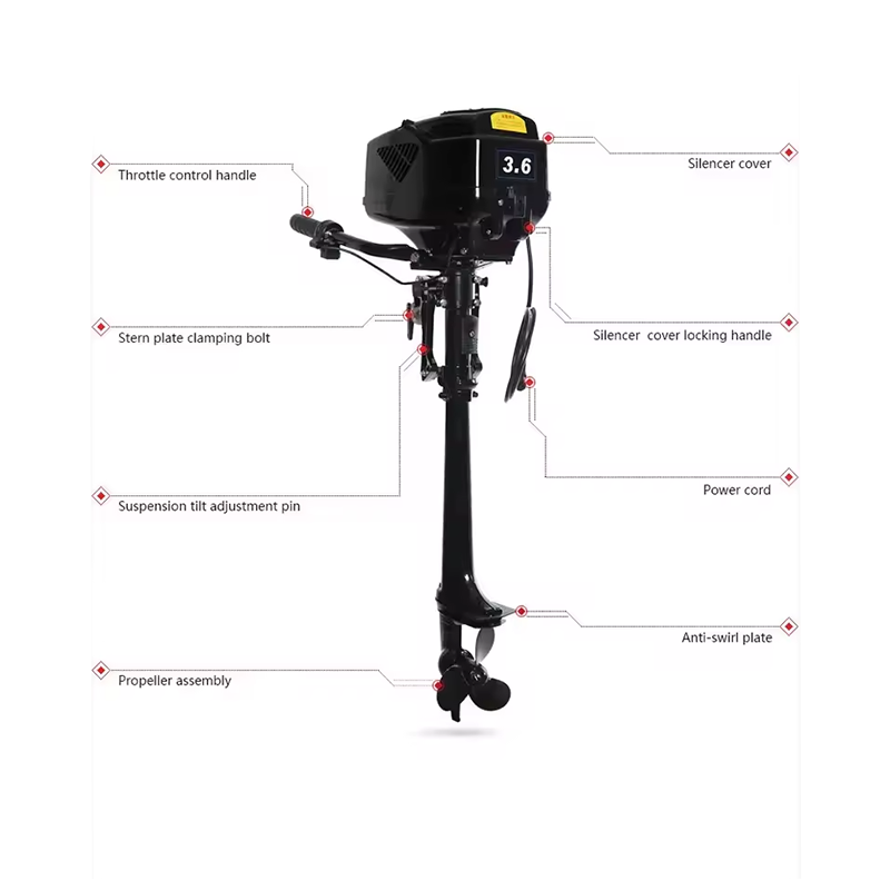 Hangkai 3.6hp Short Axis Electric Boat Motor Engine Outboard Boat Motor Electric Outboard 48v Electric Outboard Boat Engine