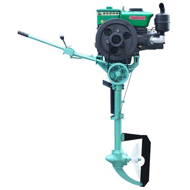 15HP Water-cooled Four Stroke Outboard Engine, Single Cylinder Manual Start diesel Engine, Fishing Boat Outboard Engine