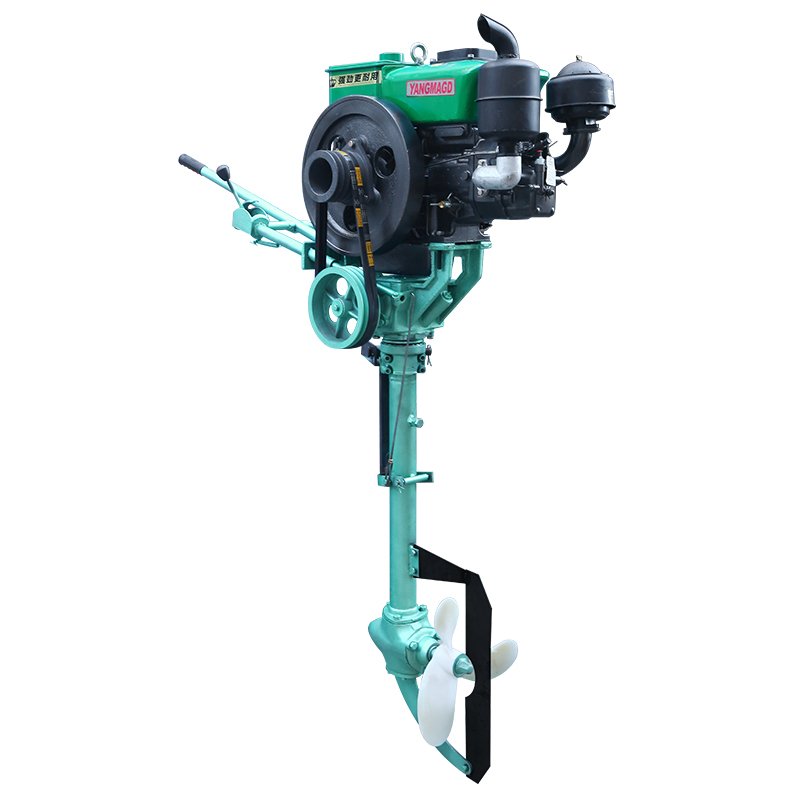 15HP Water-cooled Four Stroke Outboard Engine, Single Cylinder Manual Start diesel Engine, Fishing Boat Outboard Engine