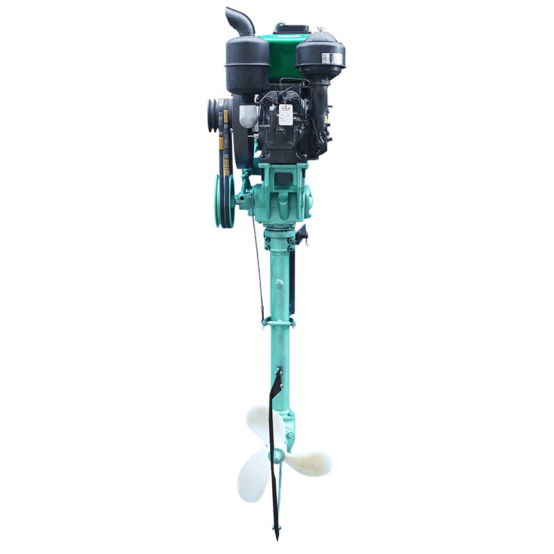 15HP Water-cooled Four Stroke Outboard Engine, Single Cylinder Manual Start diesel Engine, Fishing Boat Outboard Engine