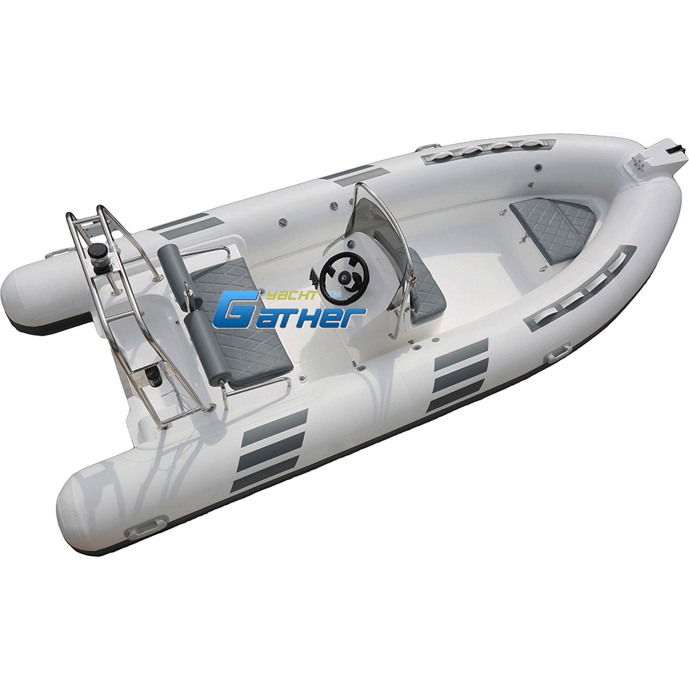 Gather Yacht New Fiberglass Hull RIB Boat RIB500 5m (16.4ft), 6 Person