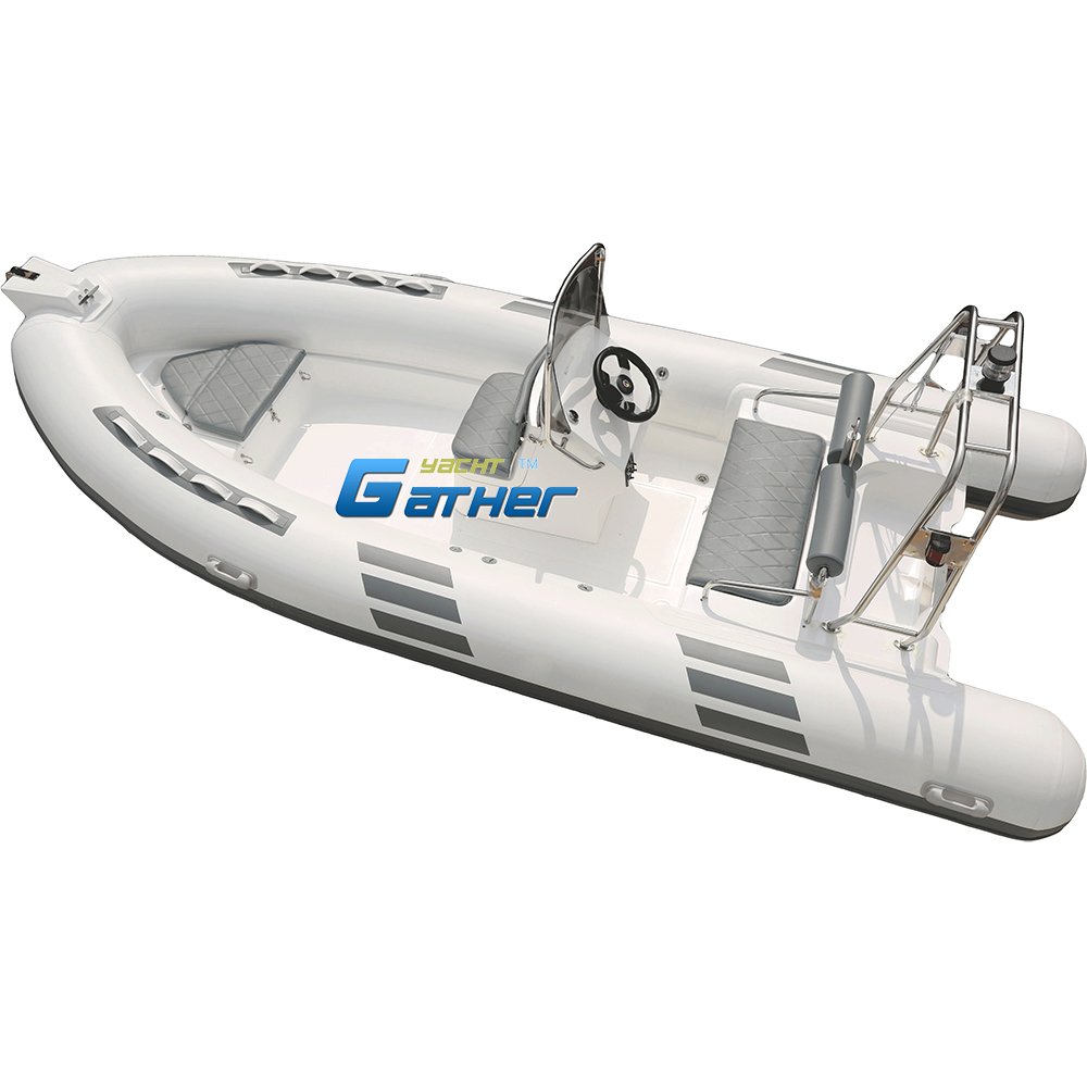 Gather Yacht New Fiberglass Hull RIB Boat RIB500 5m (16.4ft), 6 Person